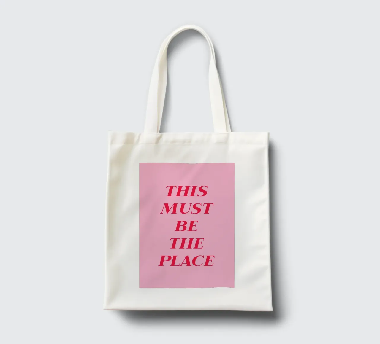 Pink and Red This Must Be The Place Art Jutebeutel von GraceDigitalArtCo