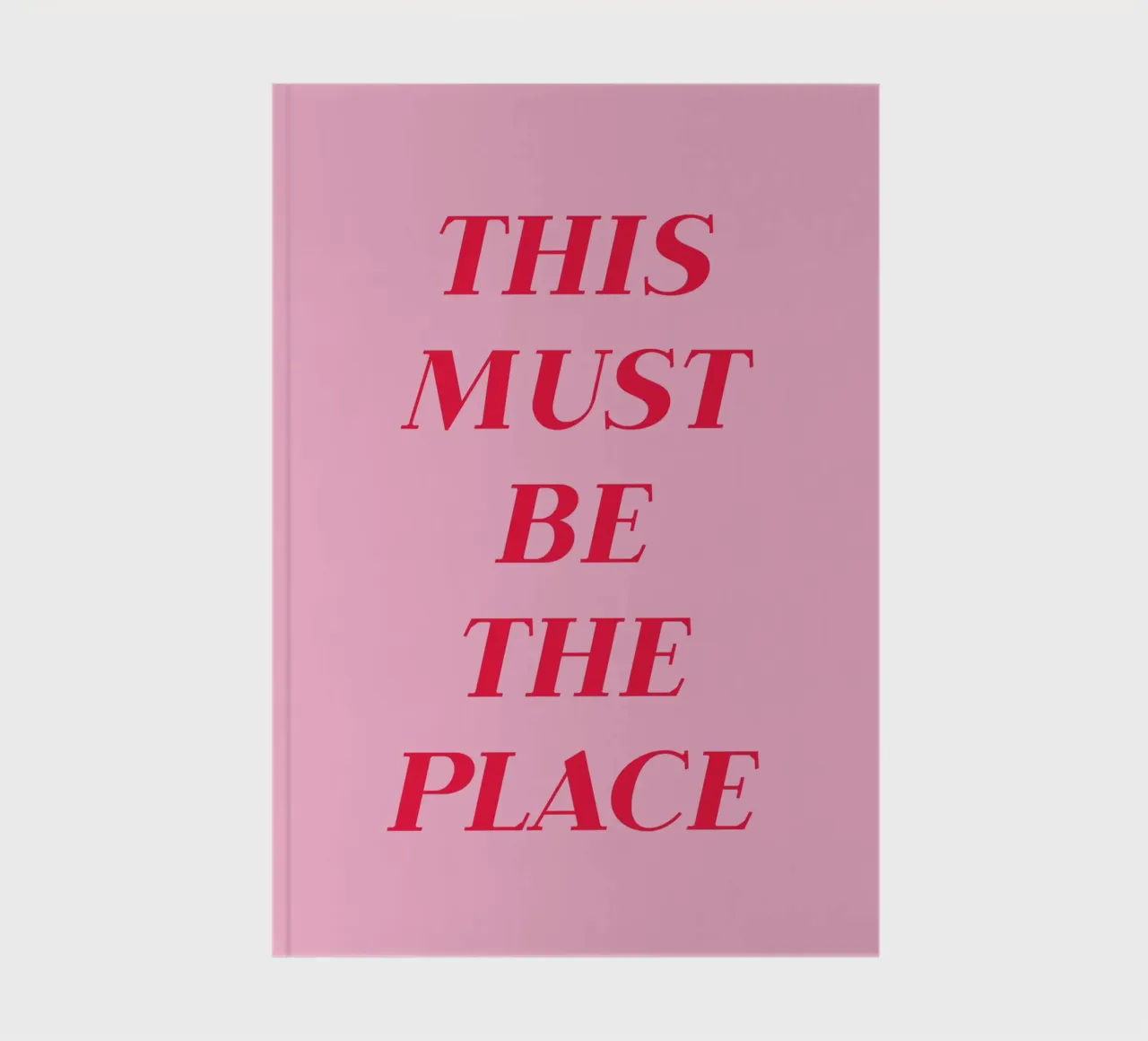 Pink and Red This Must Be The Place Art notebook by GraceDigitalArtCo