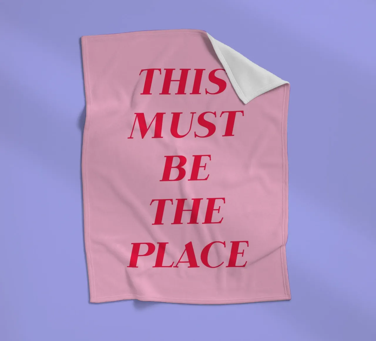Pink and Red This Must Be The Place Art coperta in pile da GraceDigitalArtCo
