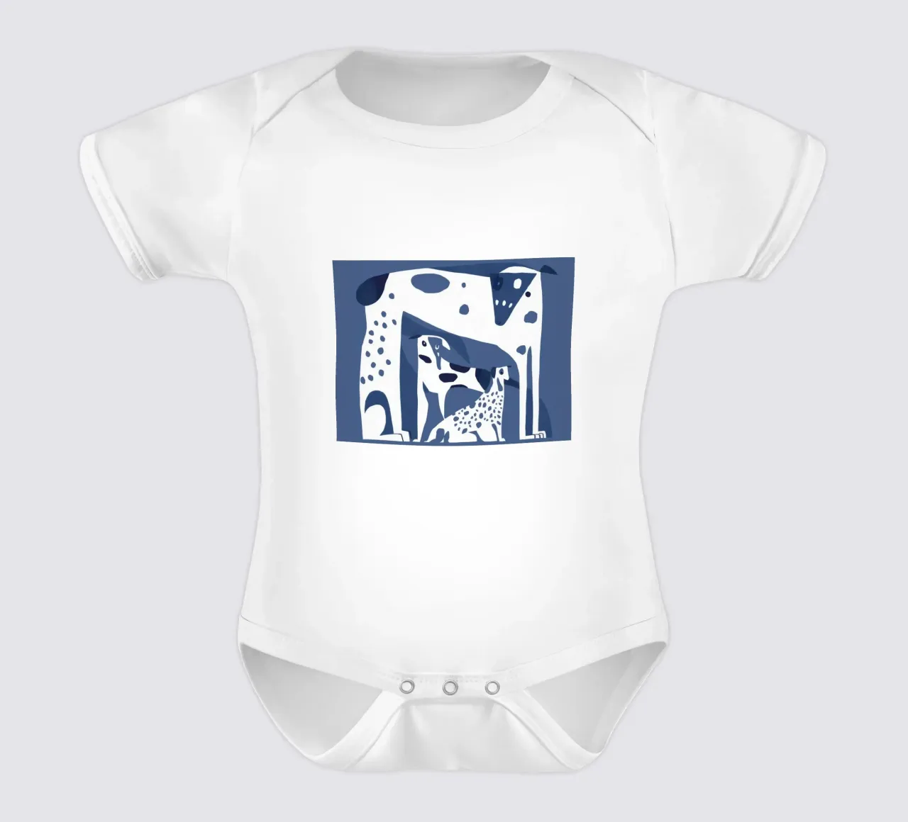 Forme canine blu body neonato maniche corte da Lumie Layers