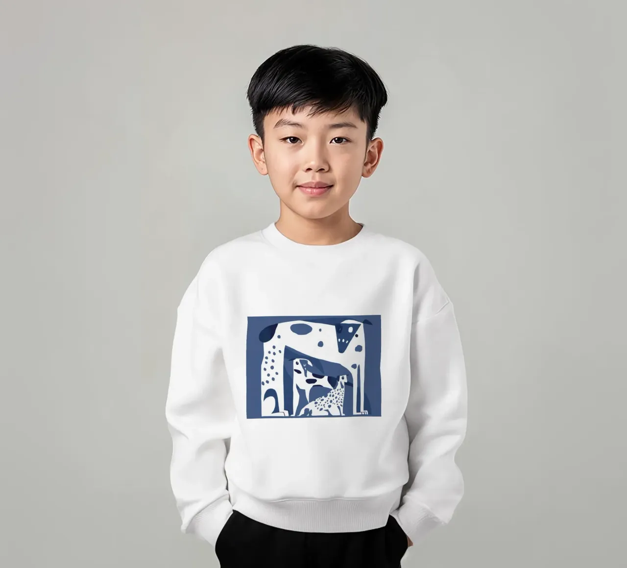 Forme canine blu felpa bambino da Lumie Layers