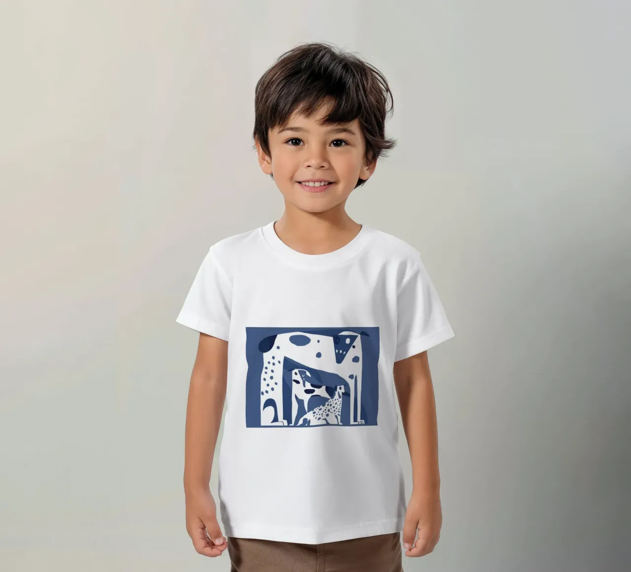 Canine Forms Blue kids t-shirt by Lumie Layers