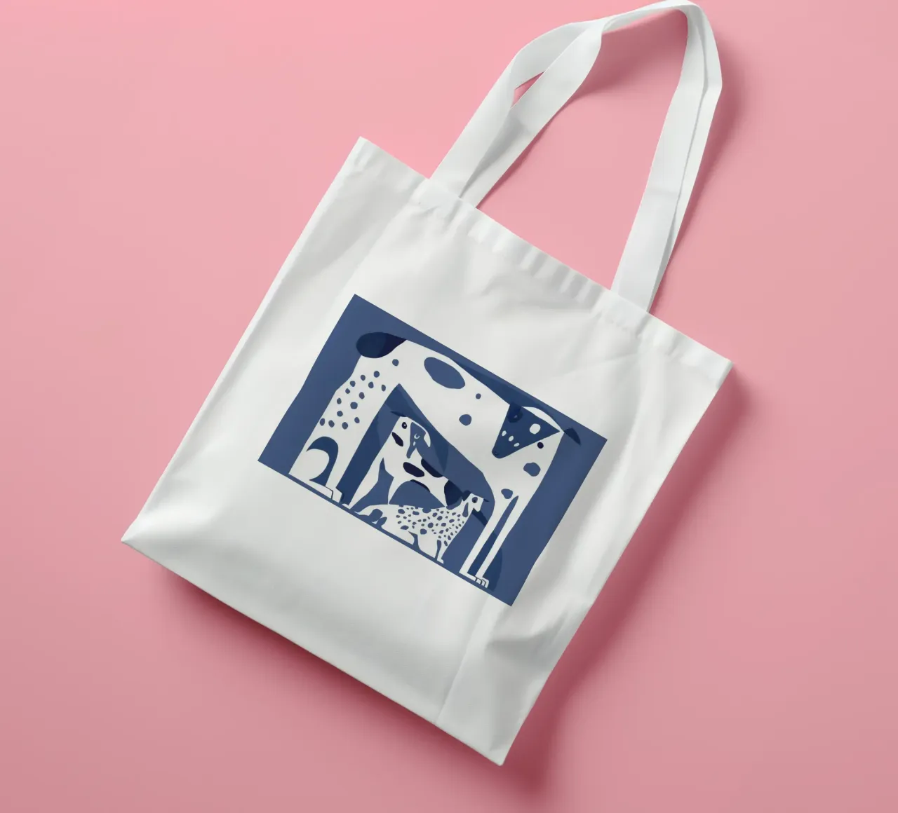Canine Forms Blue tote bag by Lumie Layers