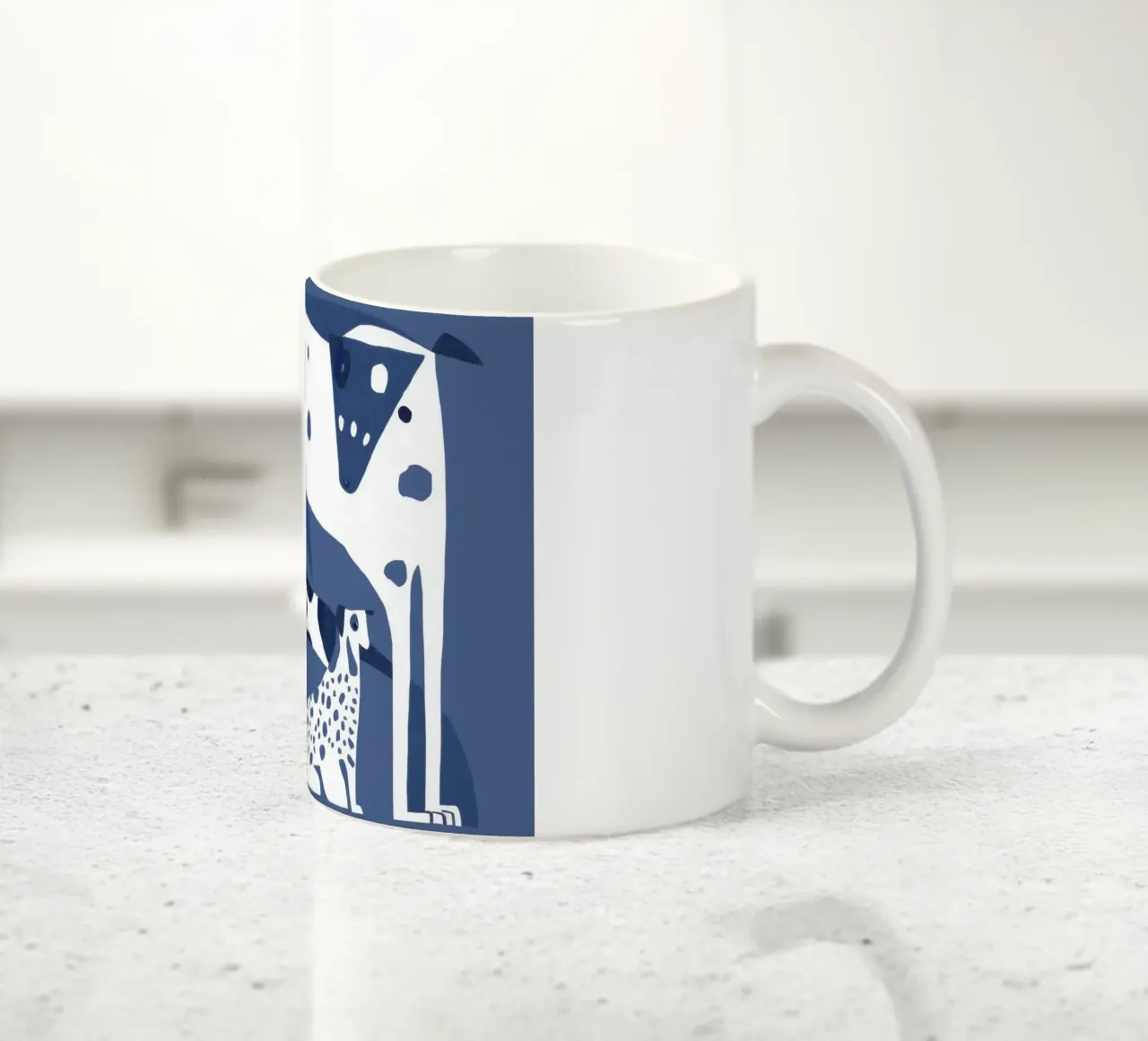 Forme canine blu tazza in ceramica da Lumie Layers