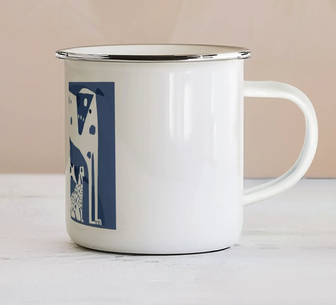 Forme canine blu tazza in smalto da Lumie Layers