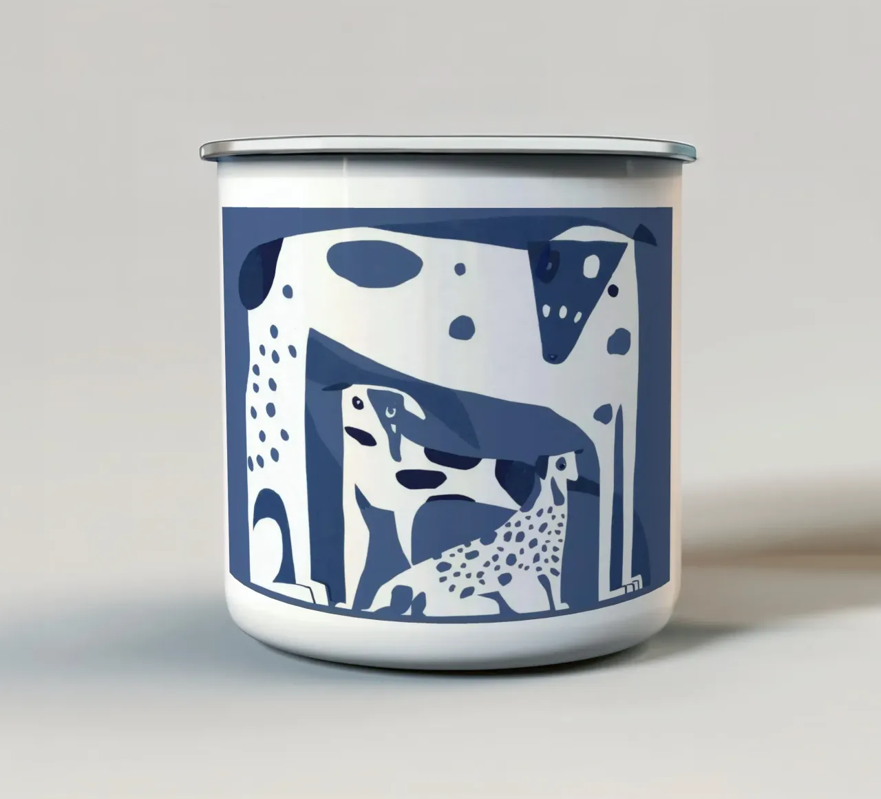 Forme canine blu tazza in smalto da Lumie Layers