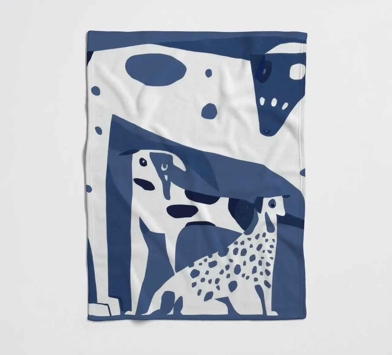 Forme canine blu coperta in pile da Lumie Layers