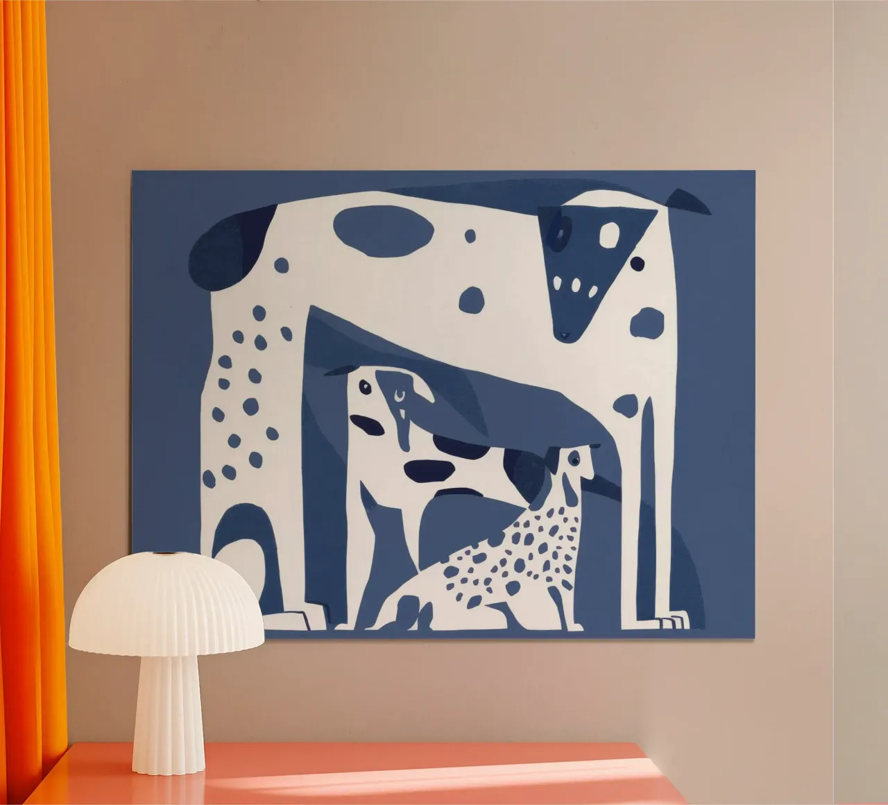Canine Forms Blue poster by Lumie Layers