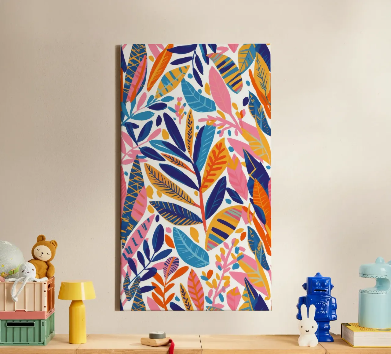 Herfstbladeren dans canvas met Baklijst van Grande Serene