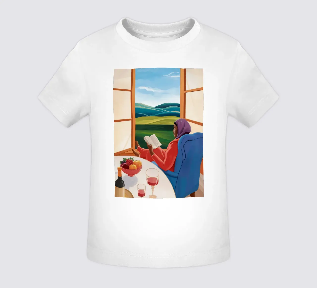 Window Read Repose baby t-shirt by Lumie Layers