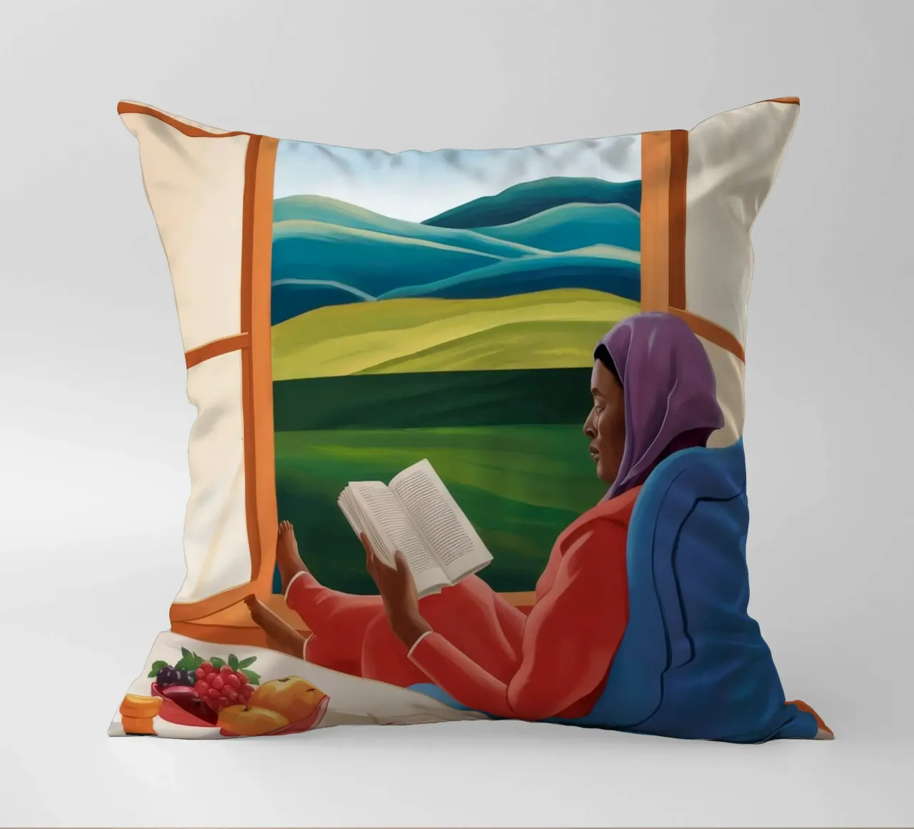 Window Read Repose decorative cushion by Lumie Layers
