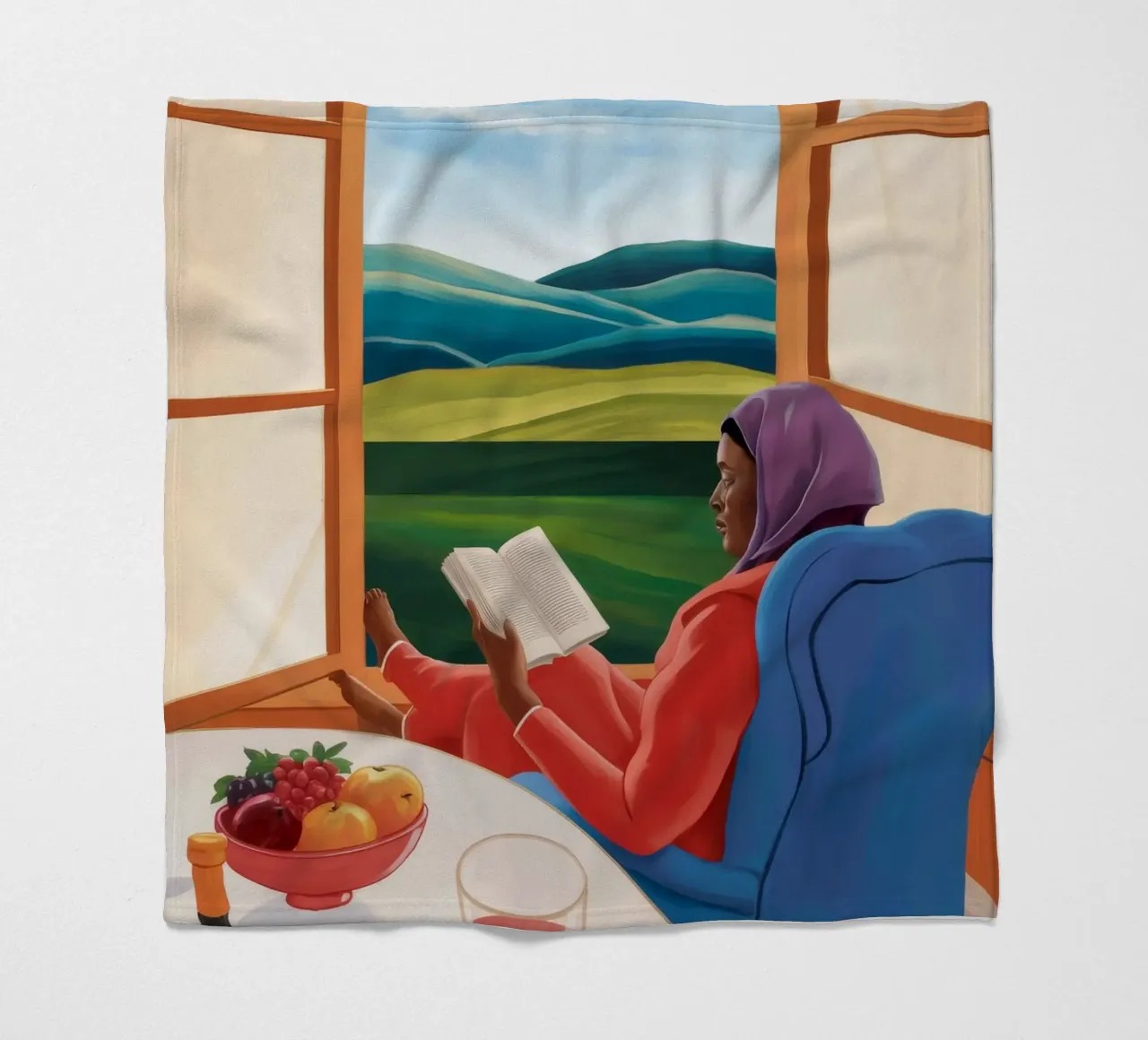 Window Read Repose fleece blanket by Lumie Layers