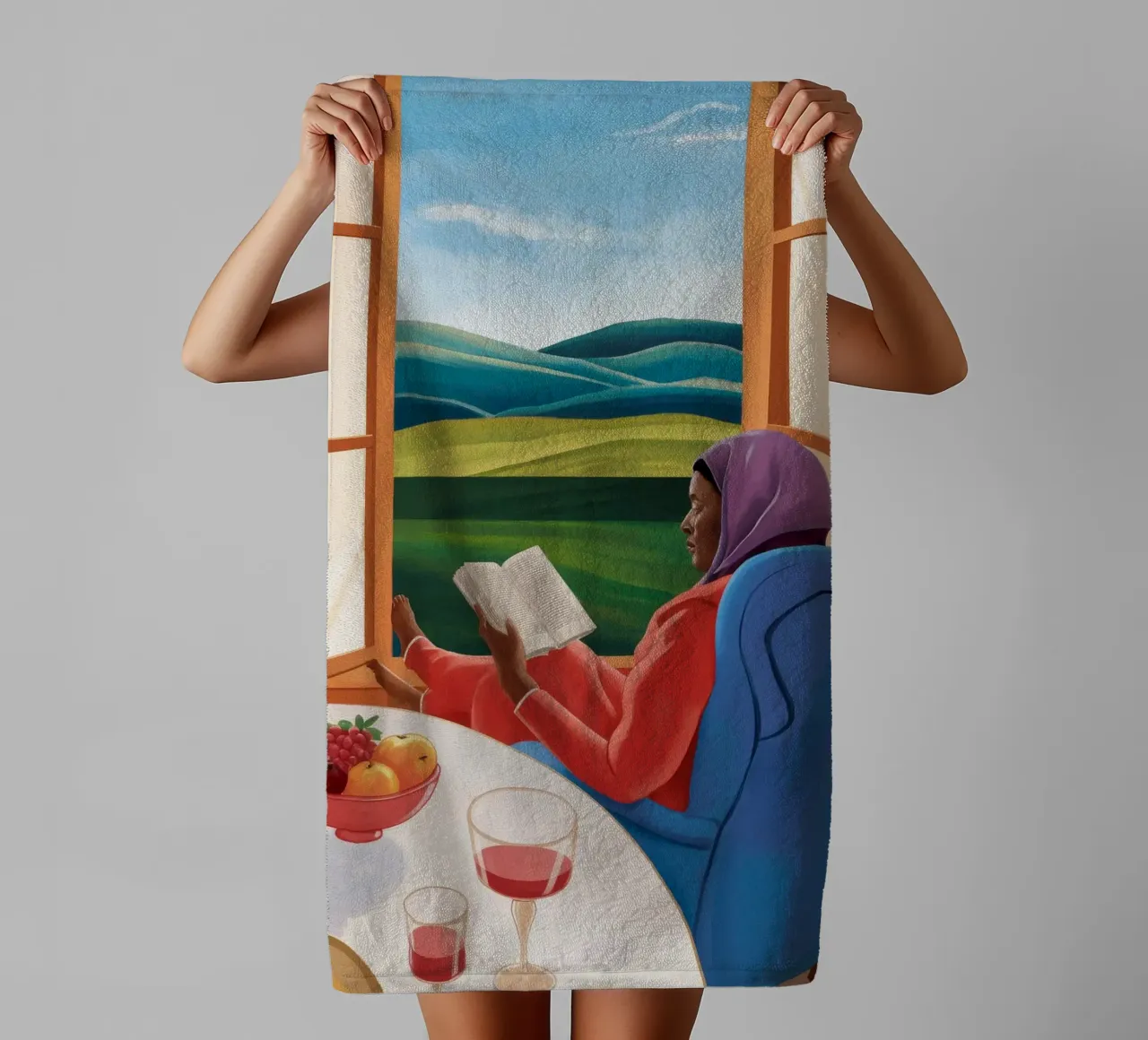 Window Read Repose towel by Lumie Layers