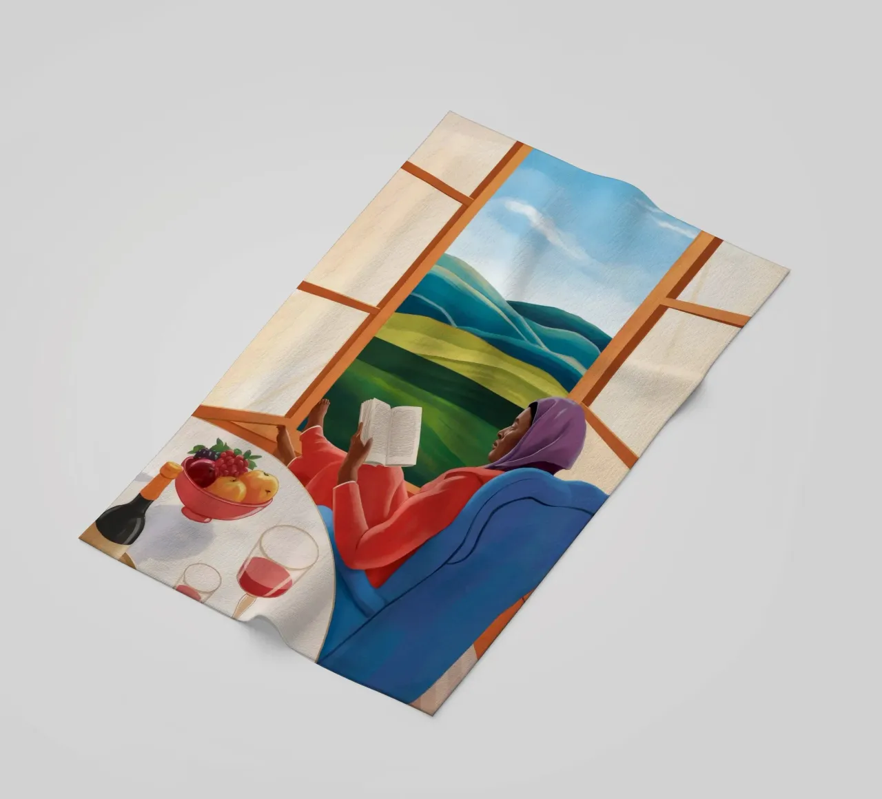 Window Read Repose beach towel by Lumie Layers