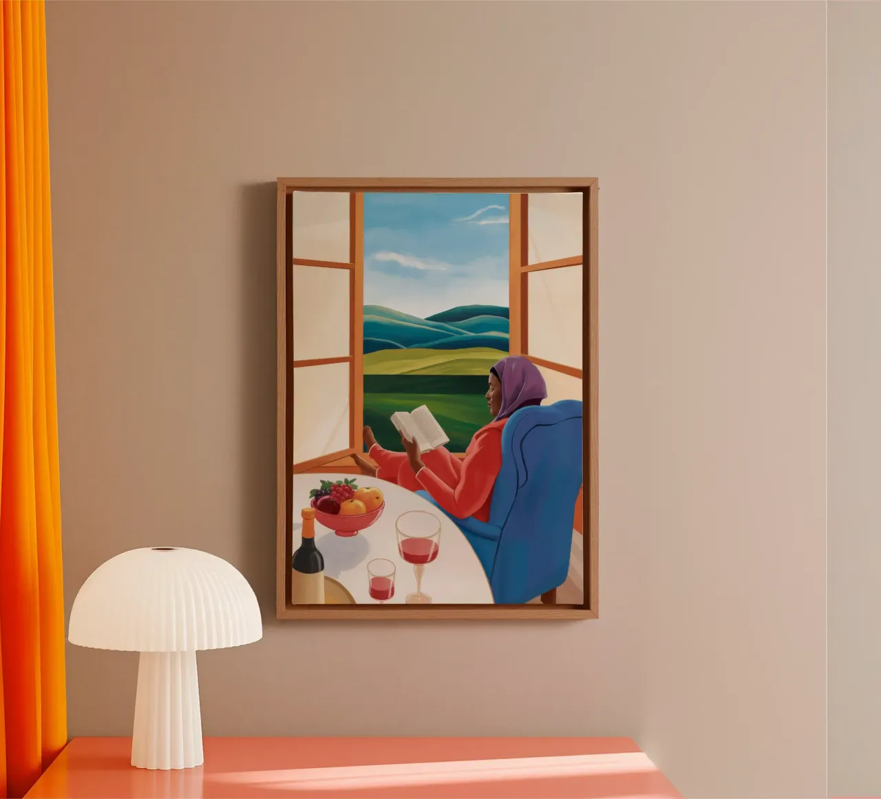 Window Read Repose canvas by Lumie Layers