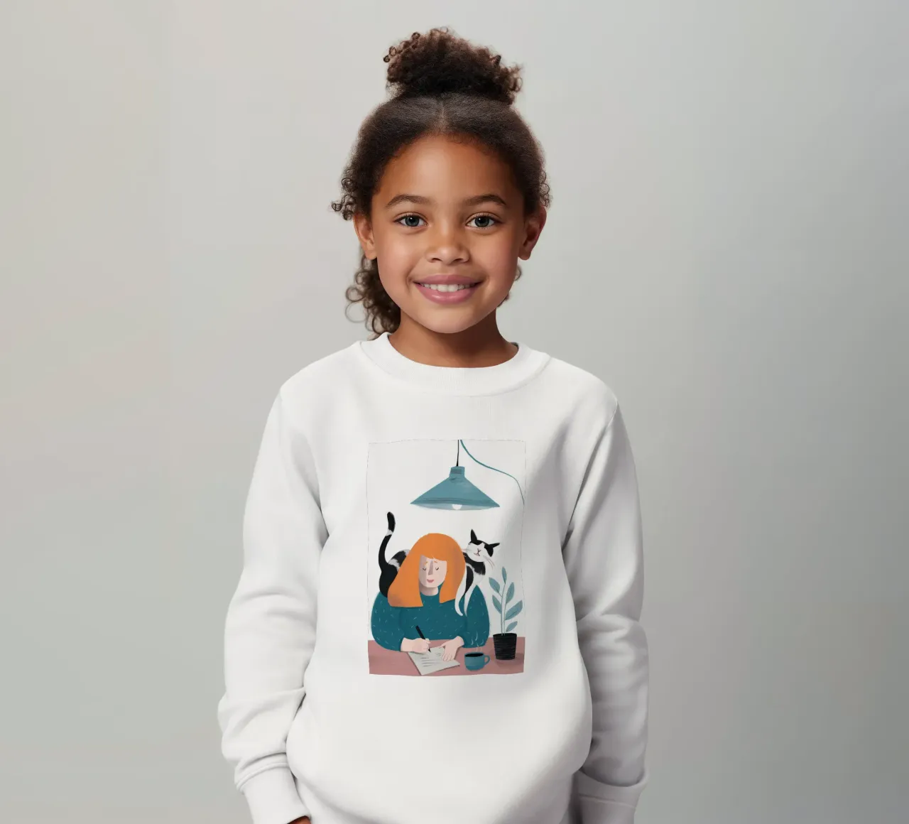 Compagno del gatto scrittore felpa bambino da Lumie Layers