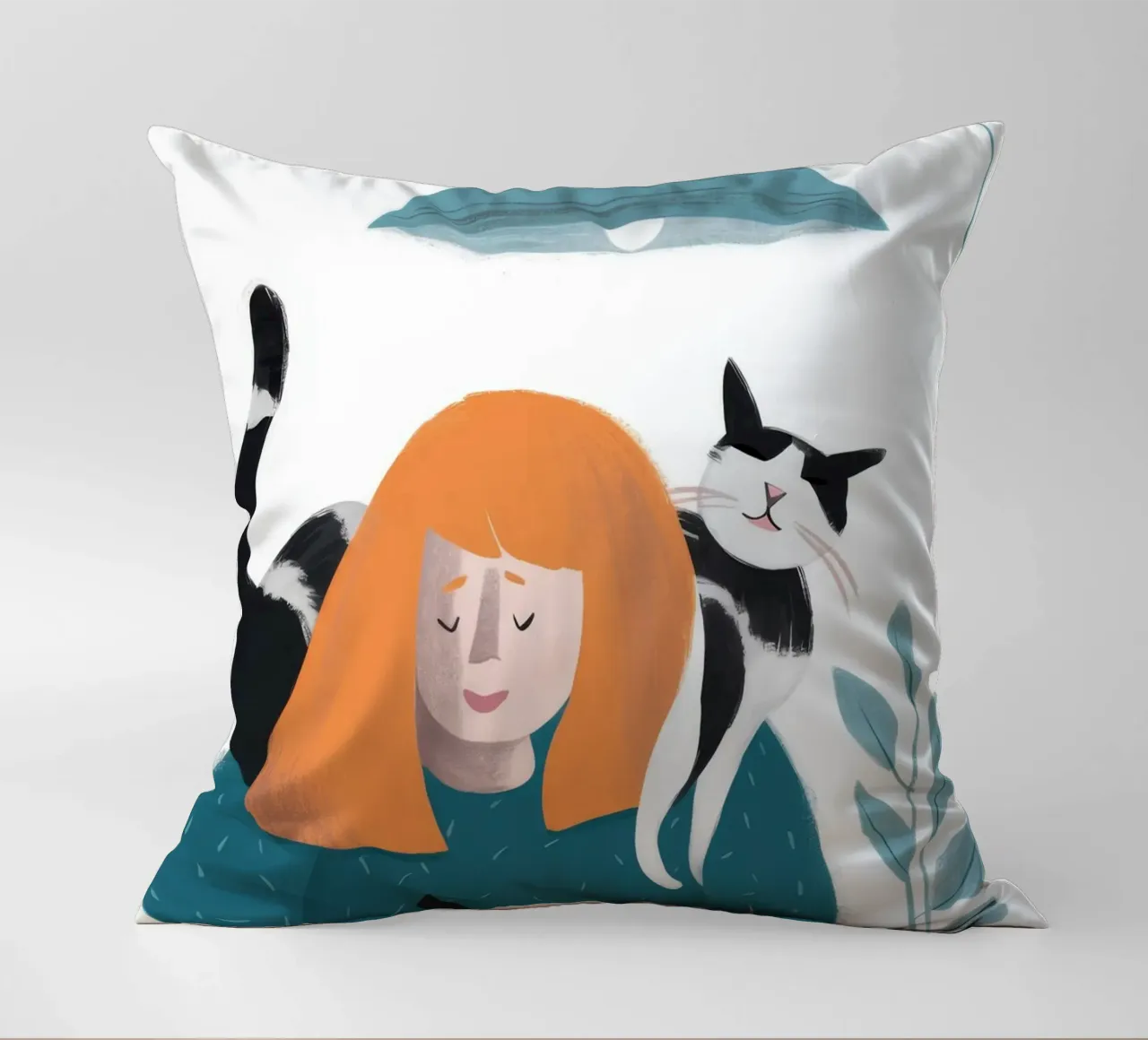 Compagno del gatto scrittore cuscino da Lumie Layers