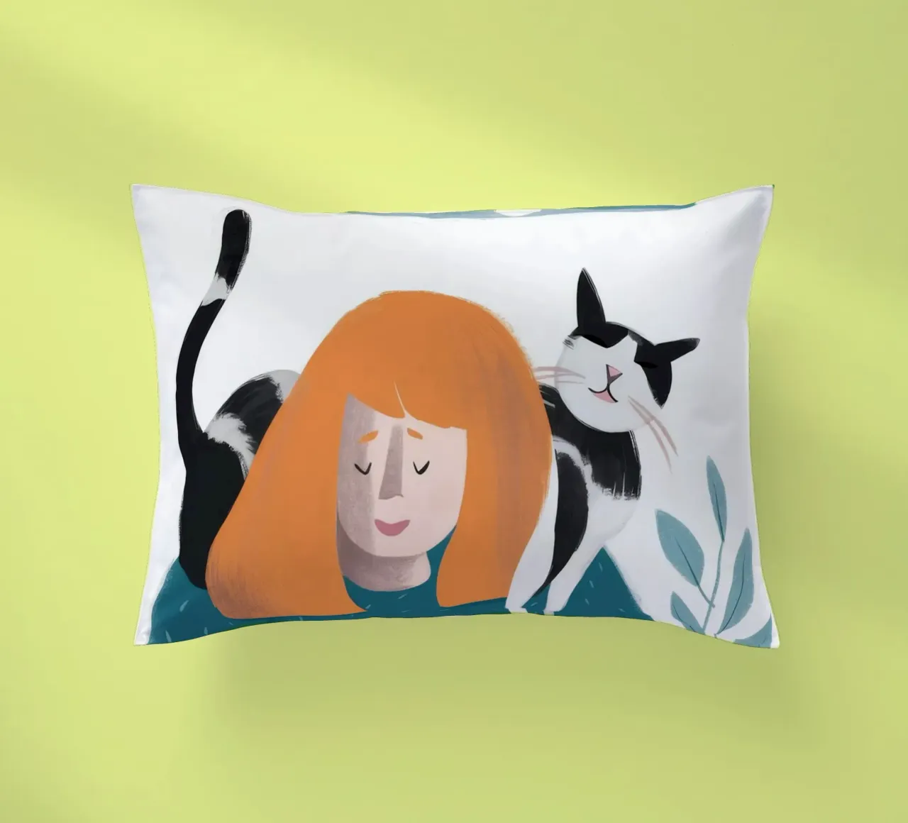 Compagno del gatto scrittore cuscino da Lumie Layers