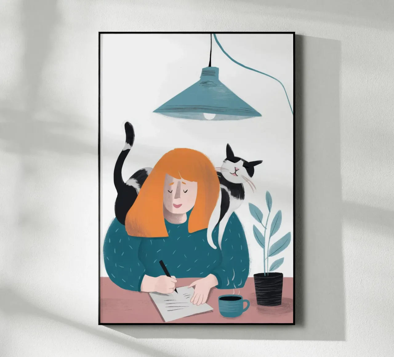 Compagno del gatto scrittore plexiglass da Lumie Layers