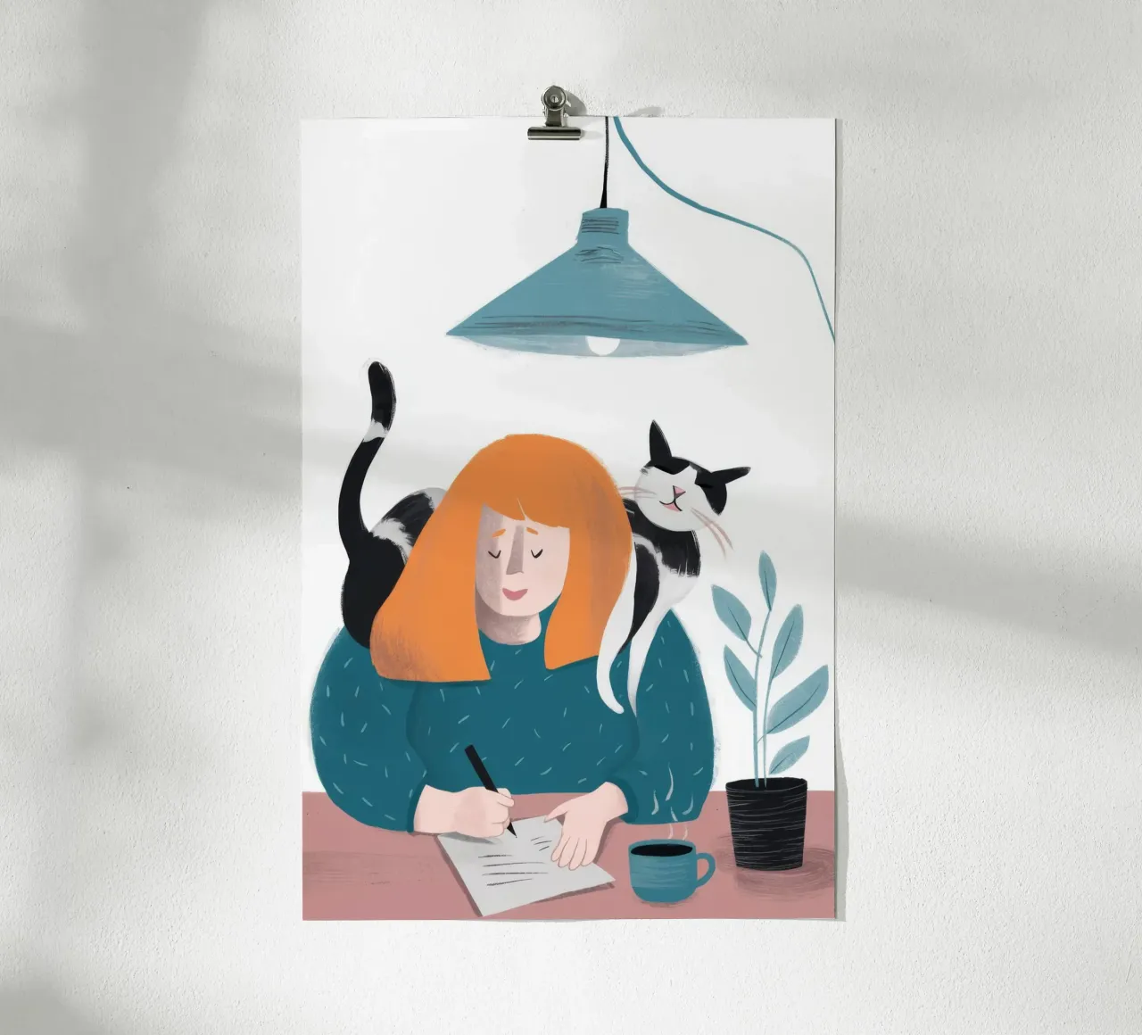 Compagno del gatto scrittore carta hahnemühle da Lumie Layers