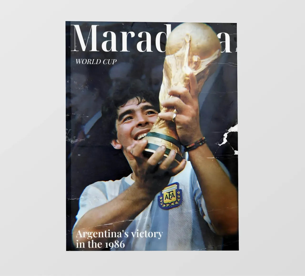 Diego Maradona pellicola backlit da Low poly art