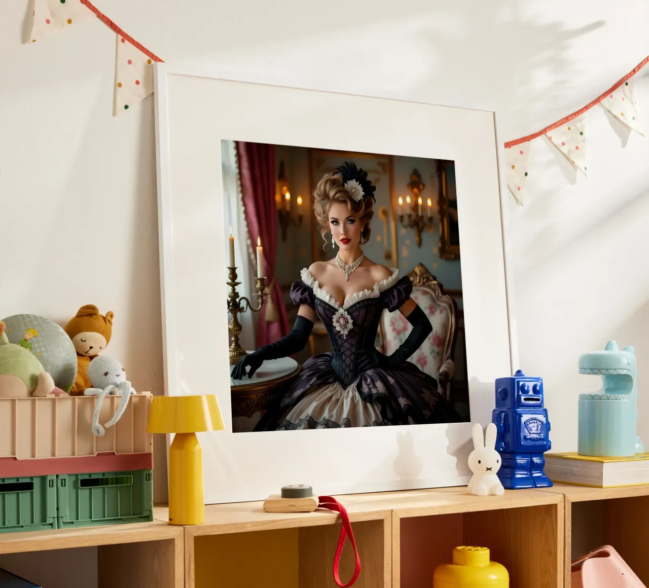 Victorian Femme Fatale poster with wooden frame by Anita's Dream