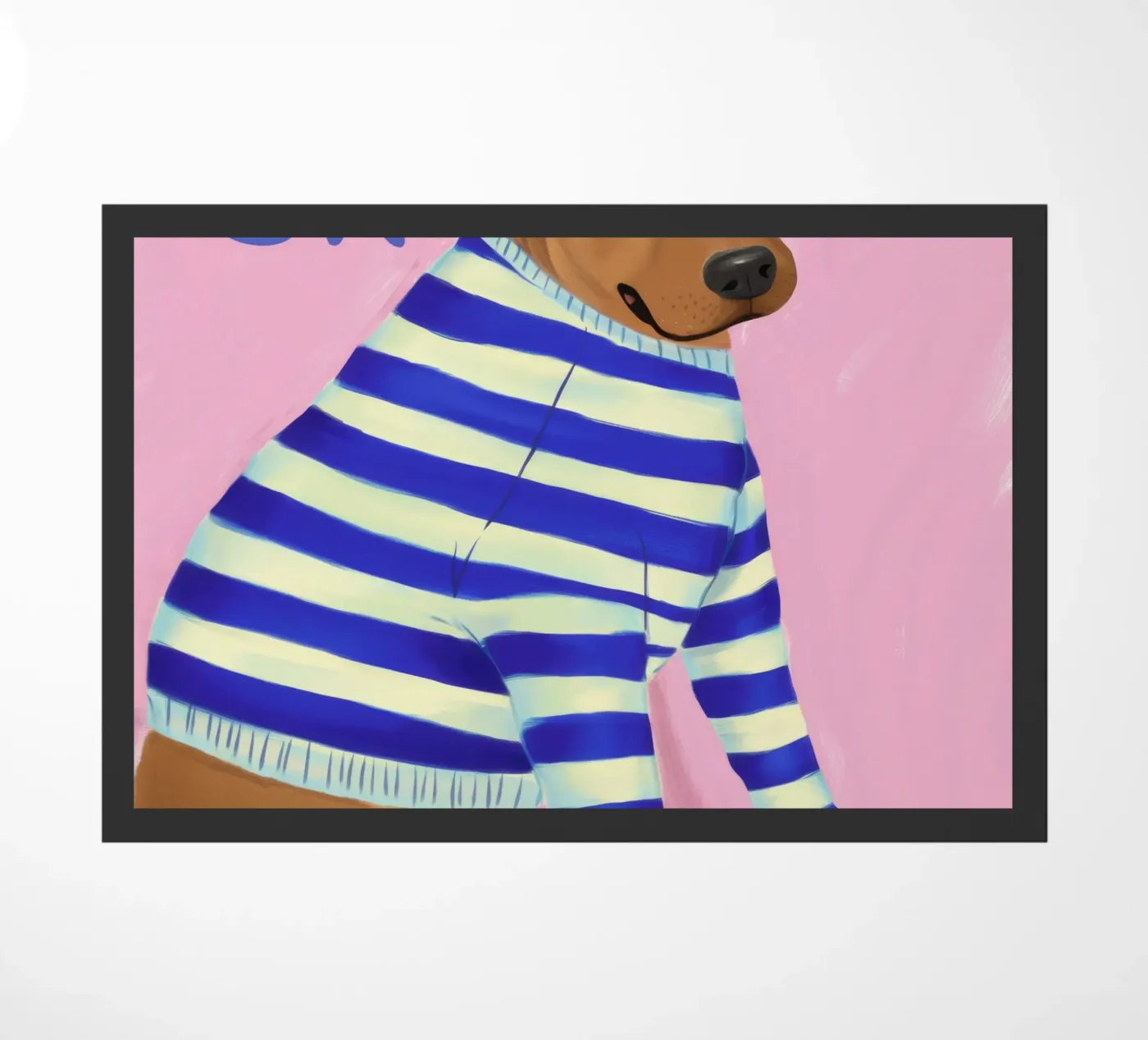 Gestreifter Pullover Pup Fußmatte von Lumie Layers
