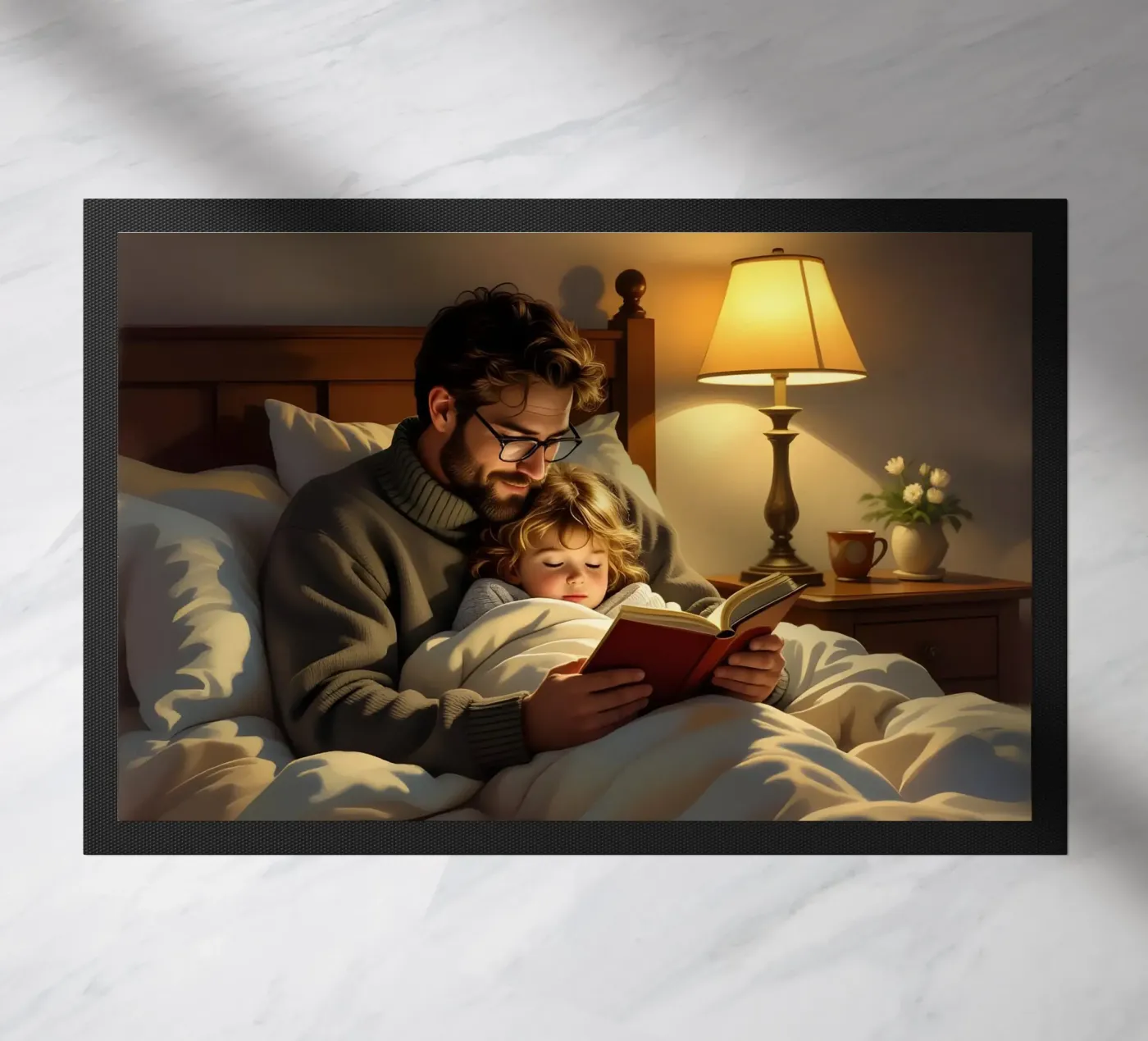 Vater und Sohn Fußmatte von Anita's Dream