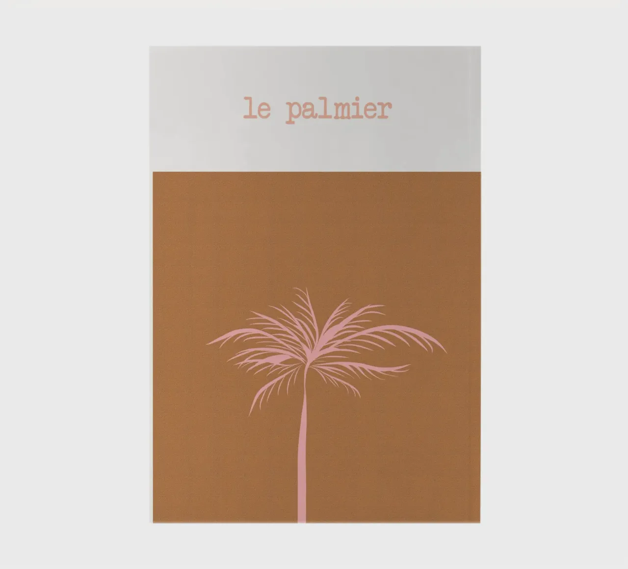 Pink Palm Tree on Terracotta Background diario da GraceDigitalArtCo