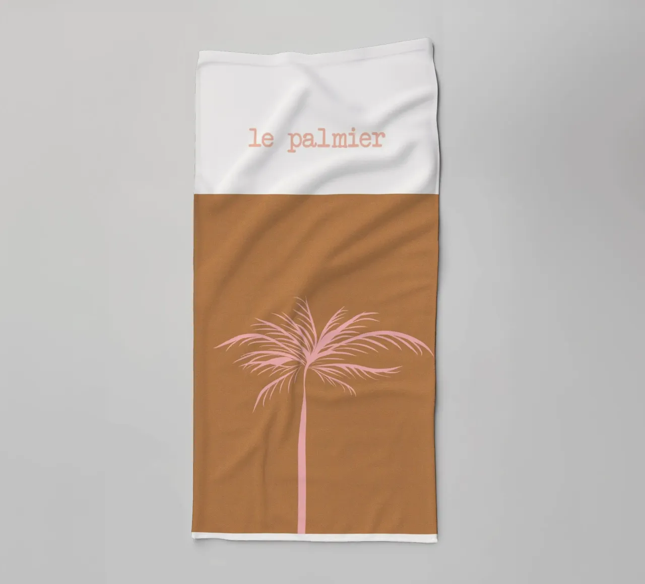Pink Palm Tree on Terracotta Background asciugamano da bagno da GraceDigitalArtCo