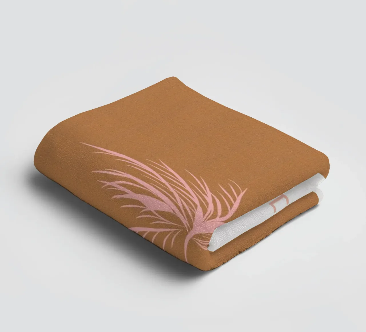 Pink Palm Tree on Terracotta Background asciugamano da bagno da GraceDigitalArtCo