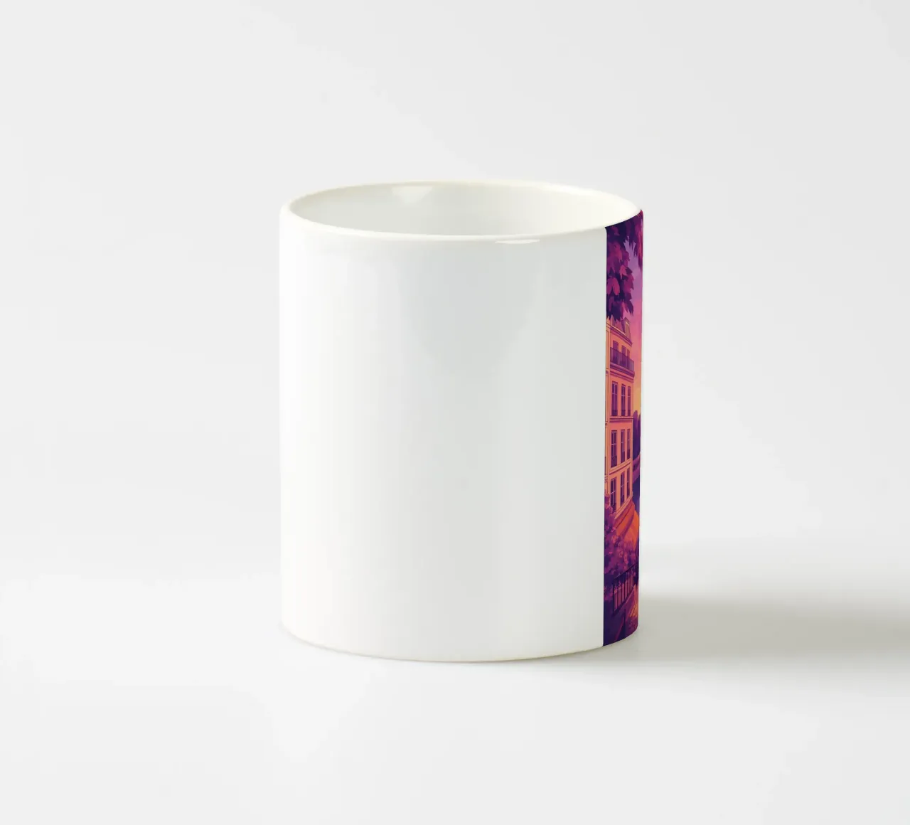 skyline di Parigi pittura vettoriale tazza in ceramica da adzkiya