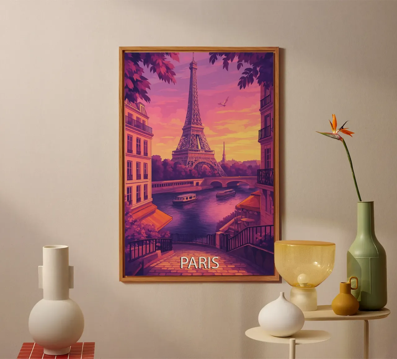 paris skyline vector painting forex plate by adzkiya