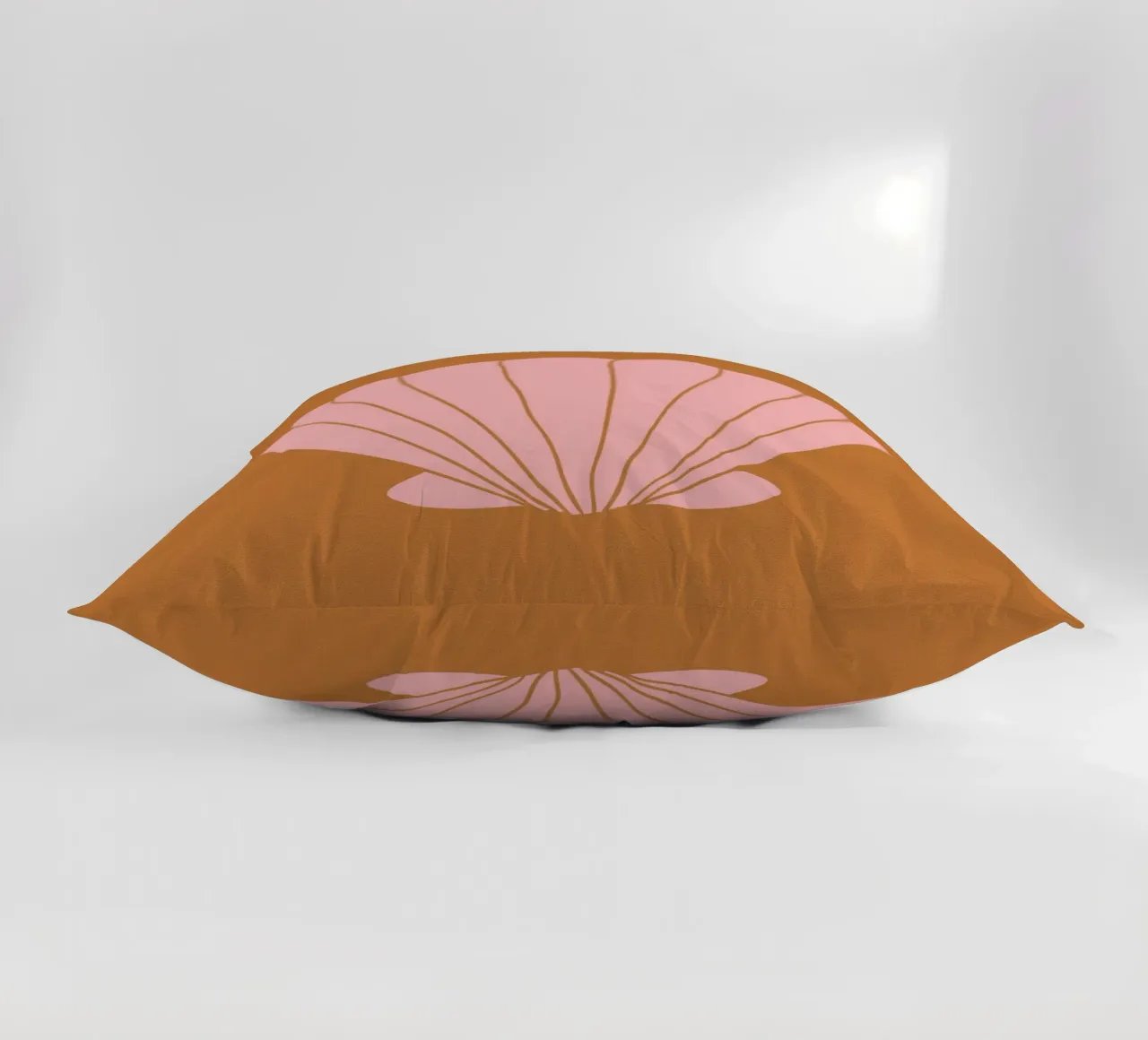 Pink Shell on Terracotta Background cuscino da GraceDigitalArtCo