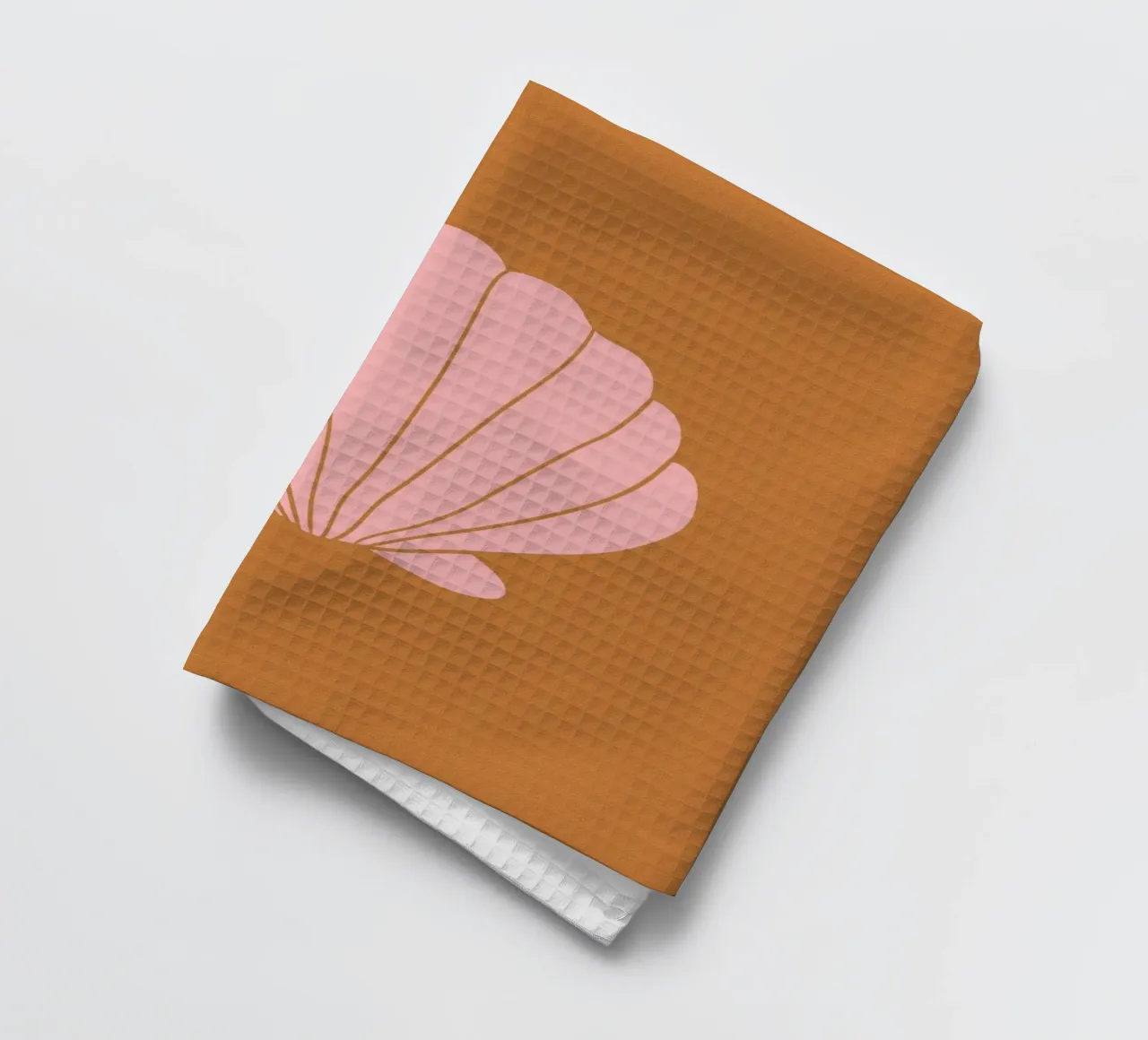 Pink Shell on Terracotta Background canovaccio da cucina da GraceDigitalArtCo