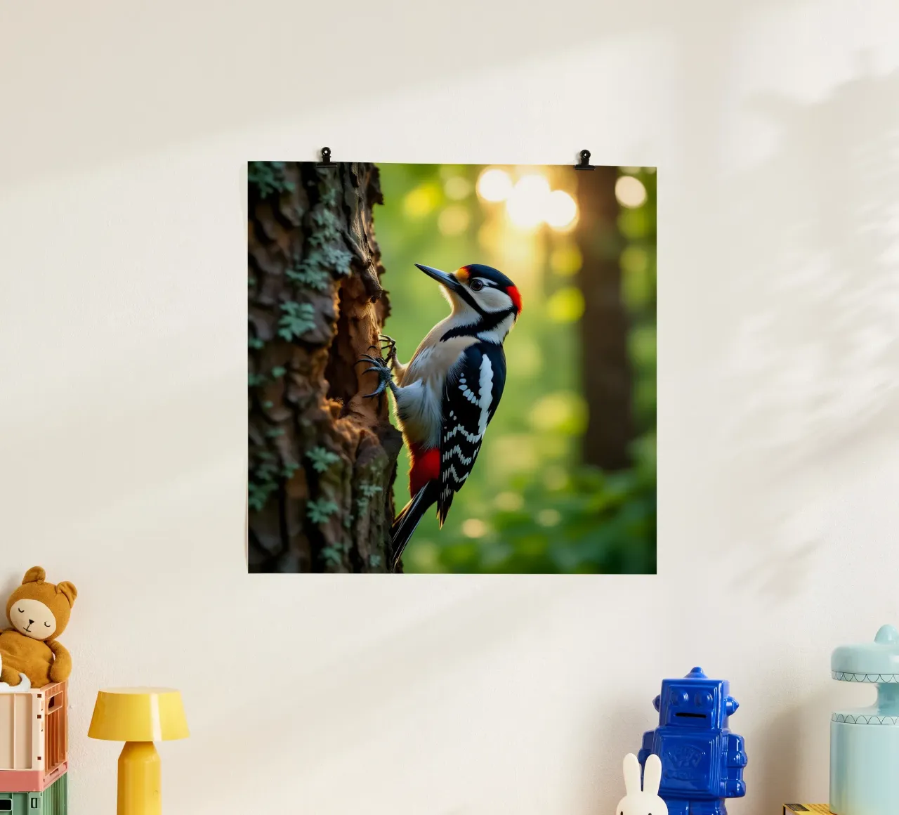Picchio poster con telaio in plastica da Anita's Dream