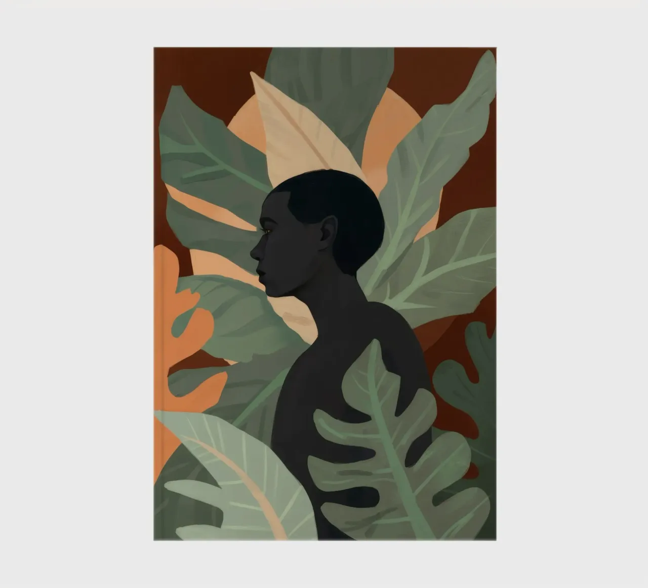 Jungle Figure Silhouette Notizbuch von Lumie Layers