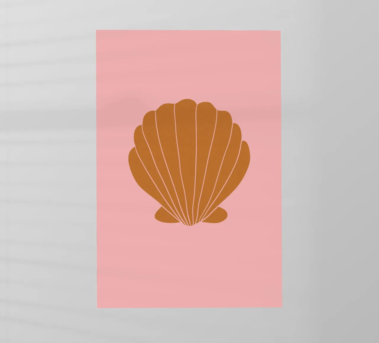 Burnt Orange Shell on Pink pellicola backlit da GraceDigitalArtCo