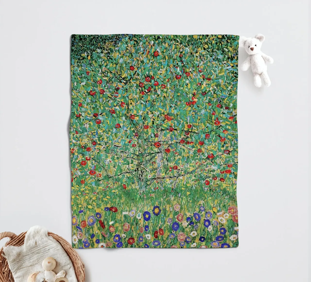 Apple Tree I - Gustav Klimt fleece blanket by Show Art