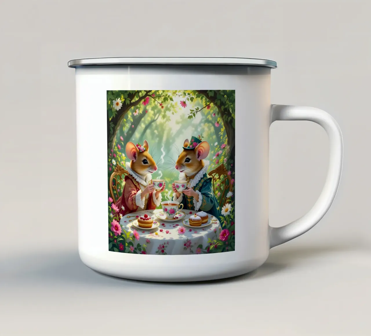 Tea Party tazza in smalto da Anita's Dream