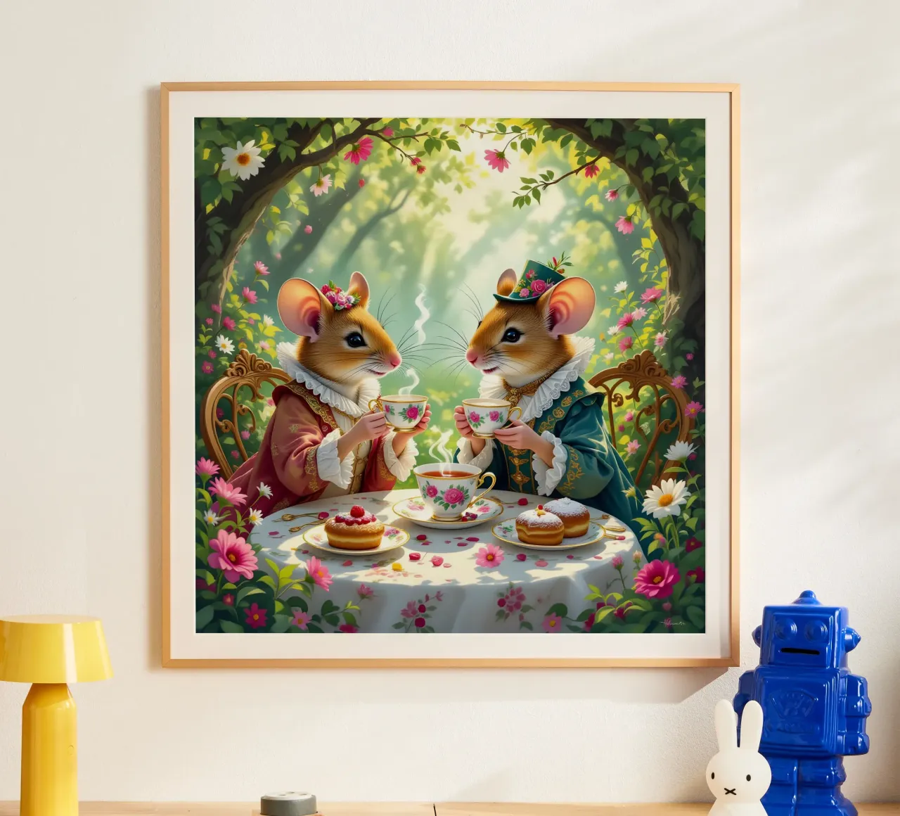 Tea Party poster with aluminum frame by Anita's Dream