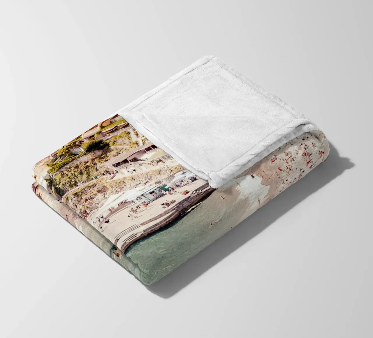 Positano Beach Photographic Coastal Summer Art coperta in pile da GraceDigitalArtCo