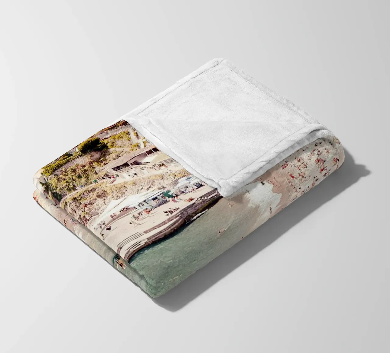 Positano Beach Photographic Coastal Summer Art coperta in pile da GraceDigitalArtCo