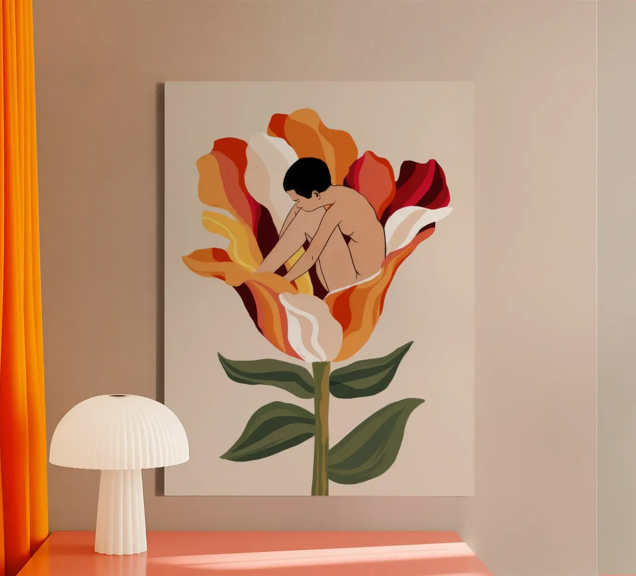 Rinascita di Lily Bloom tela con Cornice a cassetta da Lumie Layers