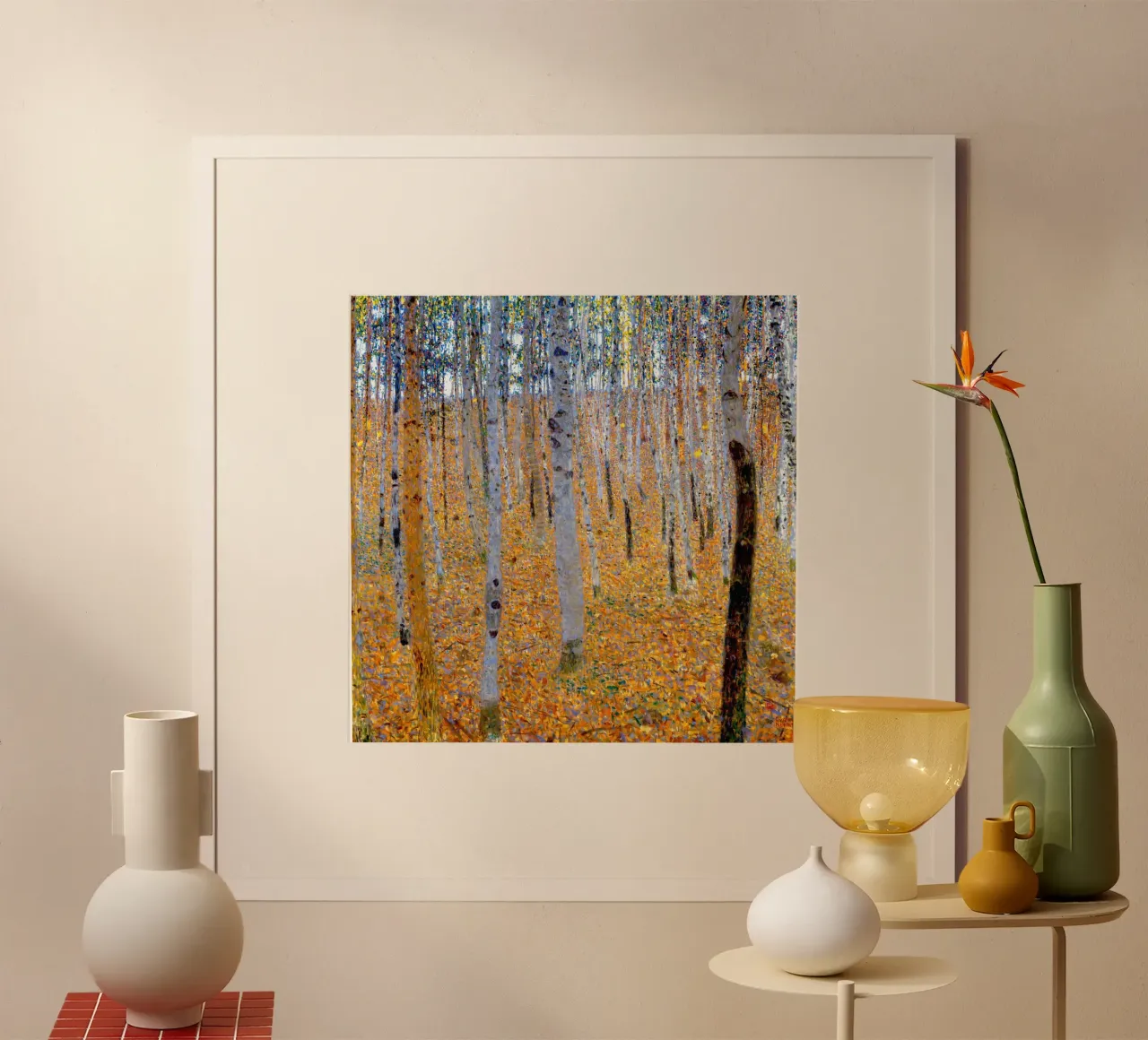 Faggeto I - Gustav Klimt poster con telaio in legno da Show Art