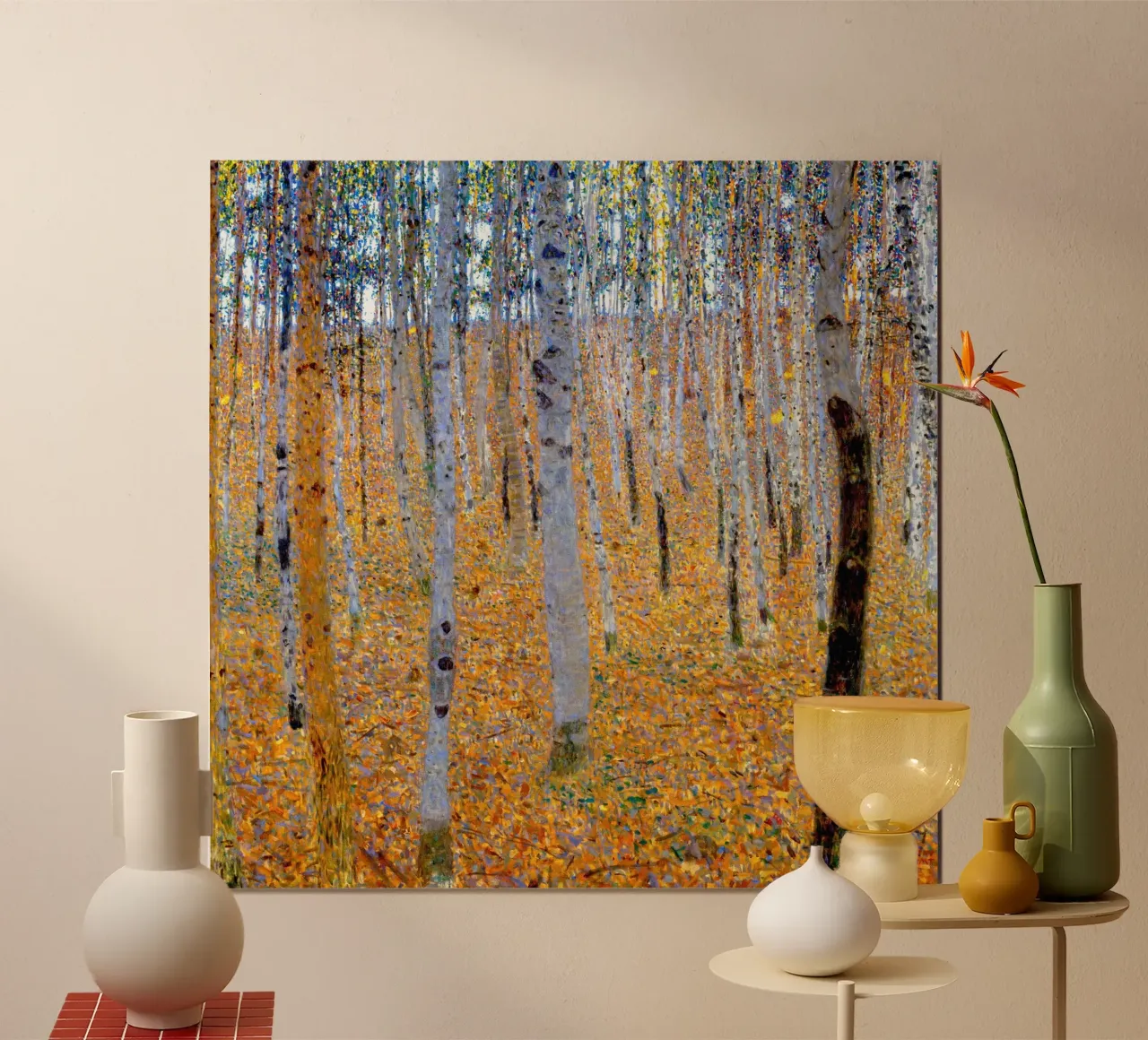 Faggeto I - Gustav Klimt poster con telaio in legno da Show Art