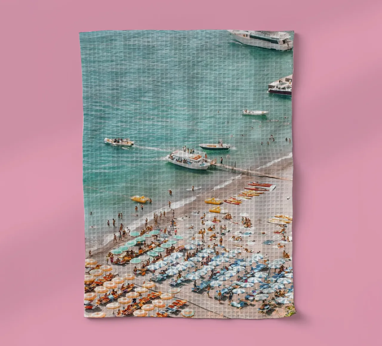 Colourful Beach Umbrellas Coastal Summer Vibes canovaccio da cucina da GraceDigitalArtCo