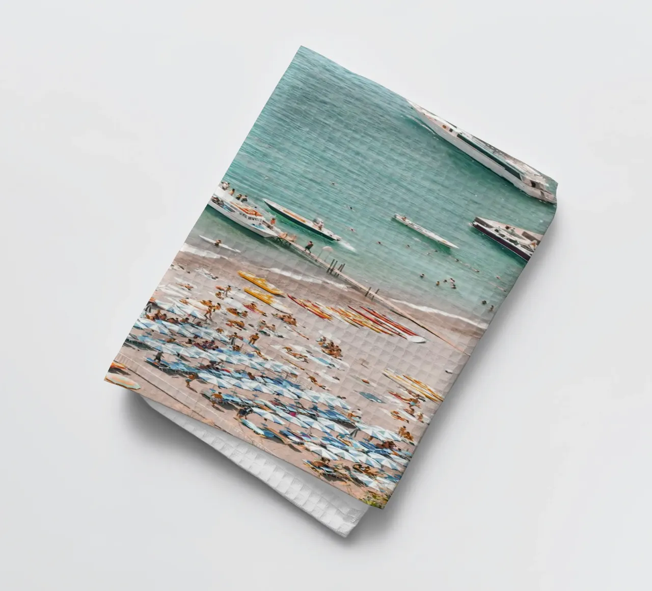 Colourful Beach Umbrellas Coastal Summer Vibes canovaccio da cucina da GraceDigitalArtCo