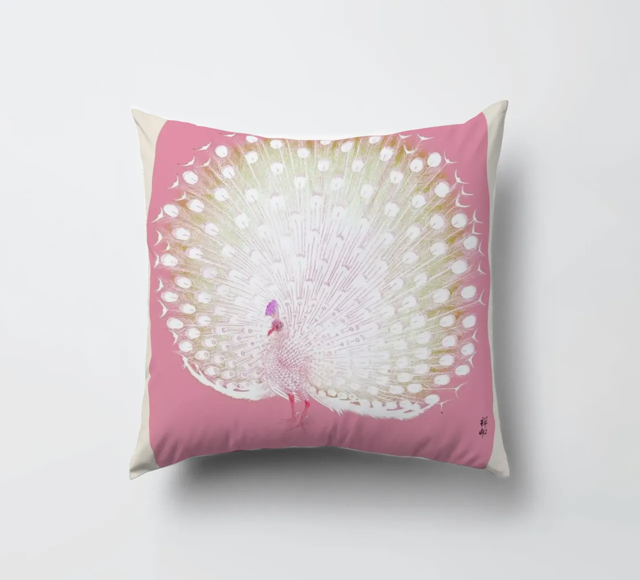 Koson - Peacock cuscino da Vintage by JUNIQE