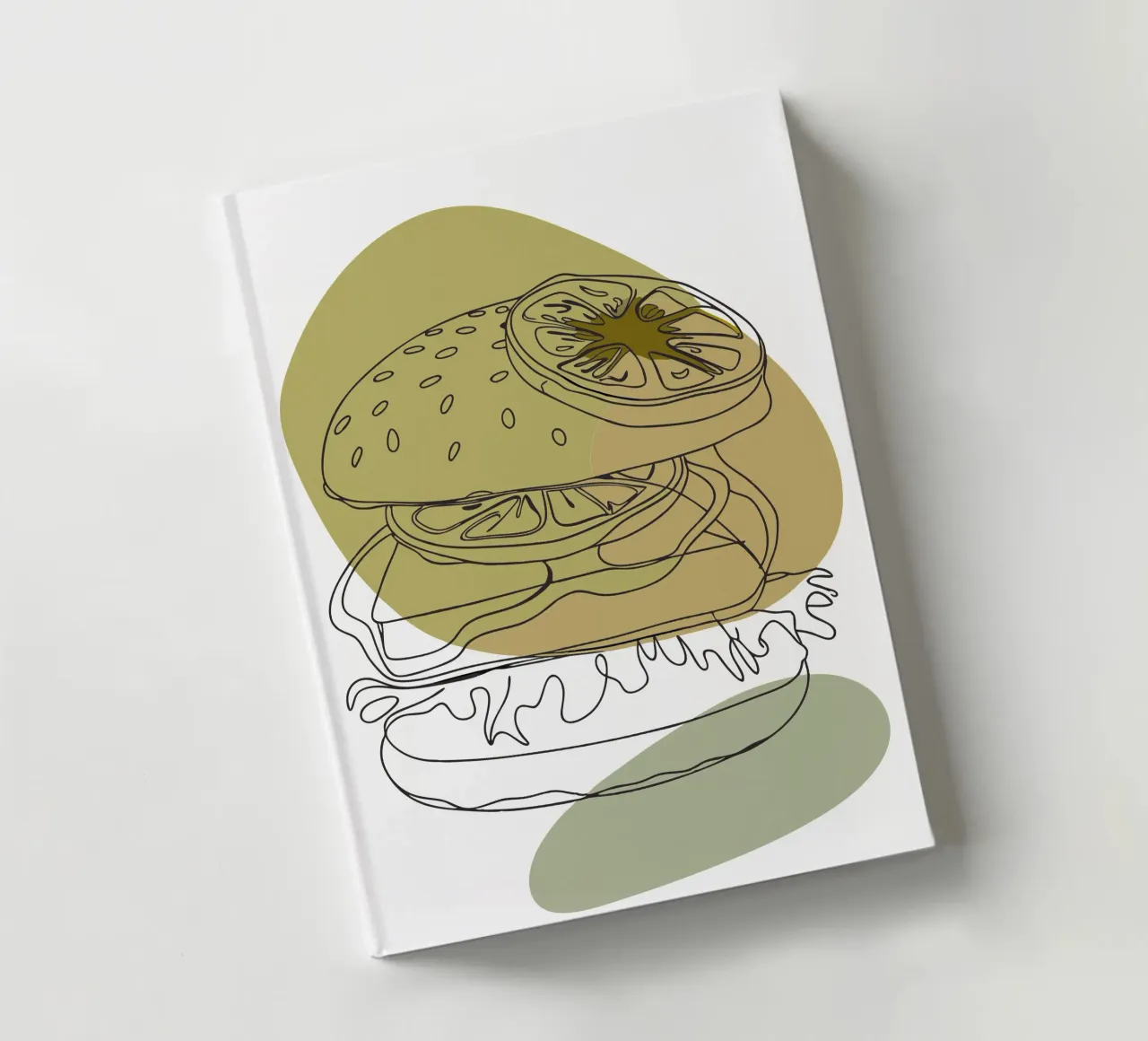 Minimalist Burger notebook by RELAXING TOUCH